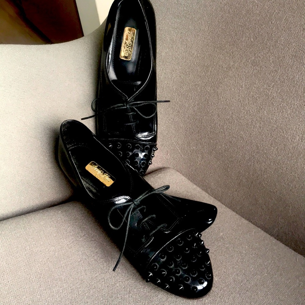 Jinny Kim black patent leather Irsida oxford